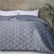 Покрывало MirSon №5052 Velor charm Dark Gray Двуспальный 180x210 см Велюр + Микрофибра (2200008376901) - изображение 1