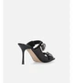 Шлепанцы с двумя пряжками Pinko 38 черный SD0309 - изображение 4