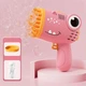 Детский пистолет пулемет на батарейках Bubble Gun Dinosaurus 17 см генератор мыльных пузырей автоматический Розовый - изображение 5