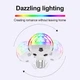 Лампа диско шар в патрон E27 Magic Football футбольный мяч с вращением RGB света на 360° - изображение 6