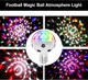 Лампа диско шар в патрон E27 Magic Football футбольный мяч с вращением RGB света на 360° - изображение 7