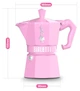 Гейзерная кофеварка Bialetti Moka Exclusive 130 мл. 3 чашки Pink (AD8EECC9F811) - изображение 6