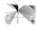 Плинтус потолочный / напольный алюминиевый LEDUA АЛ-106 + рассеиватель для LED ленты накладной 3 м Белый - изображение 8