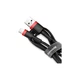 Дата кабель USB 2.0 AM to Lightning 1.0m Cafule Black-Red Baseus (CALKLF-B19) - изображение 2