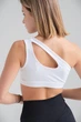 Жіночий Спортивний Топ З Ефектом Push Up На Одне Плече Yoga White L/XL (8049589) - изображение 2