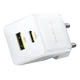 Мережевий зарядний пристрій Baseus Palm 20W з двома портами USB QC3.0 + Type-C PD3.0, P10111608213-00 White - зображення 2