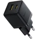 Мережевий зарядний пристрій Baseus Palm, USB-A+Type-C, 30 Вт, швидка зарядка QC/PD, Чорний (P1011160A113-00) - зображення 4
