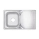 Кухонна мийка нержавіюча з крилом для сушки Lidz 7848 0,8мм Satin (LIDZ7848SAT) - зображення 9