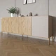 Комод на золотых металлических ножках LION Грей 204x38x76,5 см Дуб Аппалачи/Кашемир (LION-042649) - изображение 1