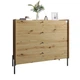 Комод с 4 ящиками LION Wood с черными ножками 100х90х45 см Дуб Артизан (LION-042978) - изображение 2