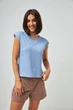 Футболка зі спущеним плечем Wear me M Блакитний (18_25_64_11323) - изображение 1
