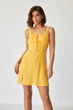 Сарафан міні з розрізом Wear me M Жовтий (горох) (16_24_9623) - изображение 1