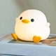 Ночник детский DS-DUCK-01 в форме мультяшной утки силиконовый мягкий сенсорный с аккумулятором Белый (0003) - изображение 1