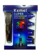 Универсальная машинка для стрижки Kemei LFQ-KM-640 беспроводная 8 в 1 с 4 насадками из нержавеющей стали и 2 направляющими гребнями на подставке Черный (127-14-13412) - изображение 8