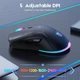Игровая беспроводная мышь компьютерная Onikuma CW917 |2.4G, 800-4800DPI| с RGB подсветкой black - изображение 4