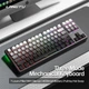 Механическая беспроводная клавиатура LANGTU T88 с переключателями hotswap, Type-C, Bluetooth, 2,4 ГГц, RGB подсветка клавиш и стороны, 88 клавиш (раскладка ENG, QWERTY) Цвет - Черный - изображение 2