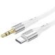 Кабель силиконовый HOCO UPA22 - 3.5mm to Type-C silicone digital audio conversion cable 1 метр белый - изображение 1