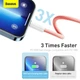 Кабель BASEUS Type-C to Lightning Dynamic Series 2 метра усиленный (CALD000107) оранжевый - изображение 6