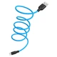 Кабель силіконовий HOCO X21 Plus MicroUSB Silicone 1 метр блакитний - зображення 1