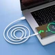 Кабель силиконовый эластичный HOCO X61 Type-C Ultimate silicone charging data cable 1m 3A белый - изображение 3