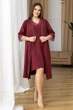 Комплект домашний с ночнушкой батал Км1110н Марсала, 3XL - изображение 3