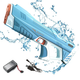 Водяной электрический автомат бластер на аккумуляторе Water Superior Gun с автоматическим насосом Голубой - изображение 1