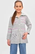 Кофта десткая для девочки серого цвета KIDS рост 110 см: 110 - 116 см (27 р) (201557) - изображение 1