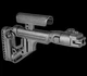 Приклад складной FAB Defense UAS-AK для АК с регулируемой щекой - изображение 1