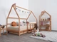 Детская кровать домик Монтессори от Busy Wood на ножках с ящиками 3х90 см Модель 1 натуральное дерево 160х80 см - изображение 1