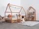 Детская кровать домик Монтессори от Busy Wood на ножках с ящиками 3х90 см Модель 1 натуральное дерево 160х80 см - изображение 4