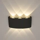 Бра LINZA SIX 6W R170 3000К черное BLACK Luminaria светильник светодиодный настенный 450Lm IP54 170х80х40мм - изображение 3