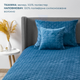 Покривало ТЕП "VELOUR" 240*260 см синій/ромб круглий - зображення 8