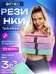 Набір гумок для фітнесу та спорту 3 шт Fitness LT7774 тканинні еластичні еспандери для тренування - зображення 1