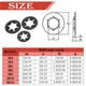 Осевые Шайбы M3-M12/260шт Набор Стопорных Зубчатых Фиксаторов Starlock Spec (SP-0686260) - изображение 3