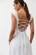 Сарафан міді льоновмісний з відкритою спиною Wear me S Білий (16_25_6147) - изображение 2
