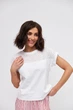 Блуза комбінована з ажурною кокеткою Wear me L Білий (1_25_395-1_11095) - изображение 3