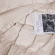 Простынь MirSon двуспальная 200x220 см 30-0004 Cream Satin Stripe (2200005248812) - изображение 4