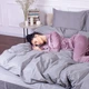 Простынь MirSon евро 220x240 см 30-0010 Light Gray Satin Stripe (2200005251348) - изображение 8