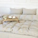 Простынь на резинке MirSon односпальная 70x190+10 см Natural Linen Grey sky Лен (2200007102600) - изображение 5
