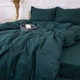 Простынь MirSon Poplin Line 091 Emerald 150х200 см (2200006279723) - изображение 12