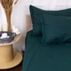 Простынь MirSon Poplin Line 091 Emerald 150х200 см (2200006279723) - изображение 3