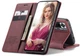 Чехол-книжка CaseMe из нубука для Xiaomi Redmi Note 10 Pro Бордовый - изображение 9