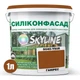 Цветная Фасадная Силиконовая Краска «Силиконфасад» SkyLine 5040-Y50R (C) Ганирес 1л - изображение 2