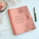 Кулинарный дневник здоровья с гравировкой, 100 листов рецептурных, Pink Kaiser, Malina Leather - изображение 1