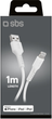 Кабель SBS USB Type-A - Lightning 1 м White (TECABLEUSBIP589W) - зображення 3