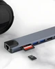 Многофункциональный адаптер Тайп-С для ноутбука, Юсб хаб 8-в-1, Type C + USB HUB to HDMI/HDTV + PD + USB C + SD + TF + RJ45 (580) - изображение 7