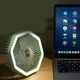 Настільний вентилятор DESKTOP FAN U8 з акумулятором та підсвіткою портативний USB вентилятор Type C компактний безшумний вентилятор для дому офісу подорожей з LED підсвіткою та 4 режимами швидкості - изображение 6