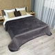 Покривало стьобане Decorator Велюр листя 220х240 см графітовий (85-037) - зображення 1