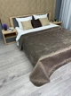 Покривало стьобане Decorator Велюр листя 220х240 см мокко (85-034) - зображення 7