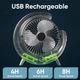 Вентилятор портативный настольный с цветной LED подстветкой RGB на аккумуляторе + USB розовый - изображение 3